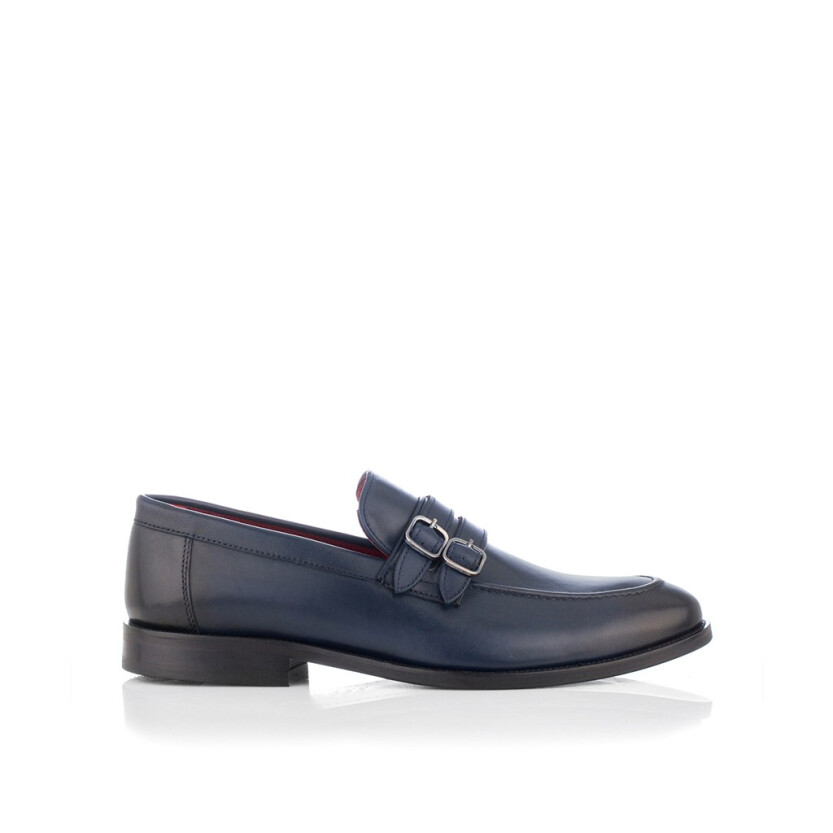 Men`s Double Buckle Loafers Alessandro Blue