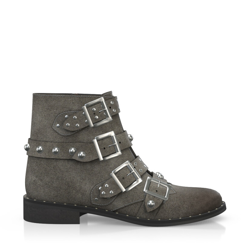 Straps and Metals Ankle Boots 2797