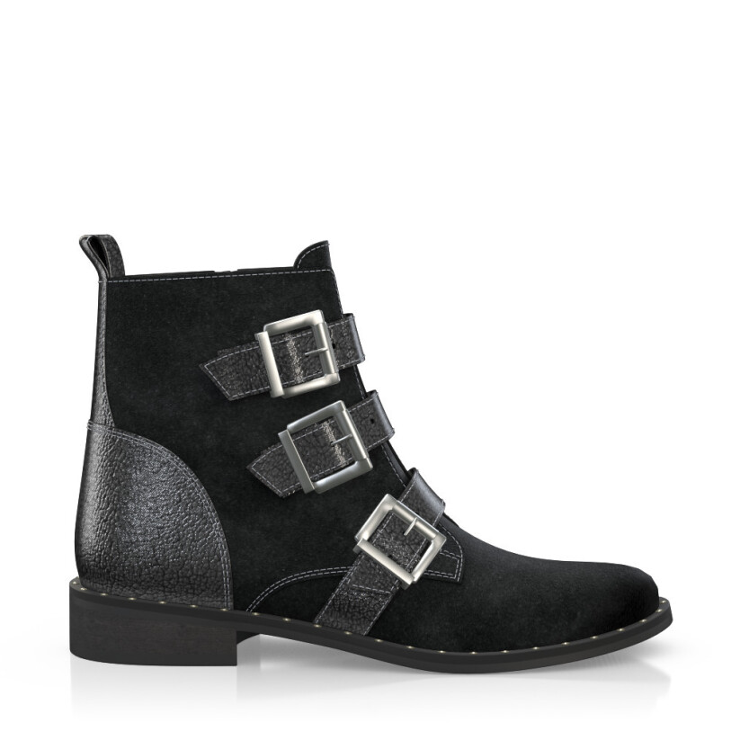 Straps and Metals Ankle Boots 2798