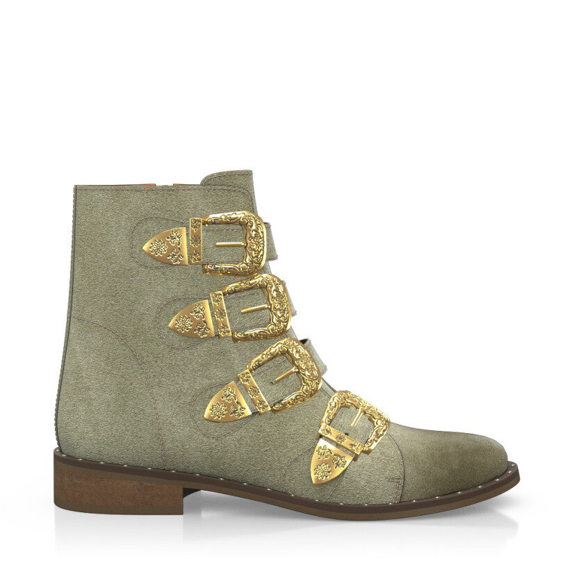Straps and Metals Ankle Boots 2803