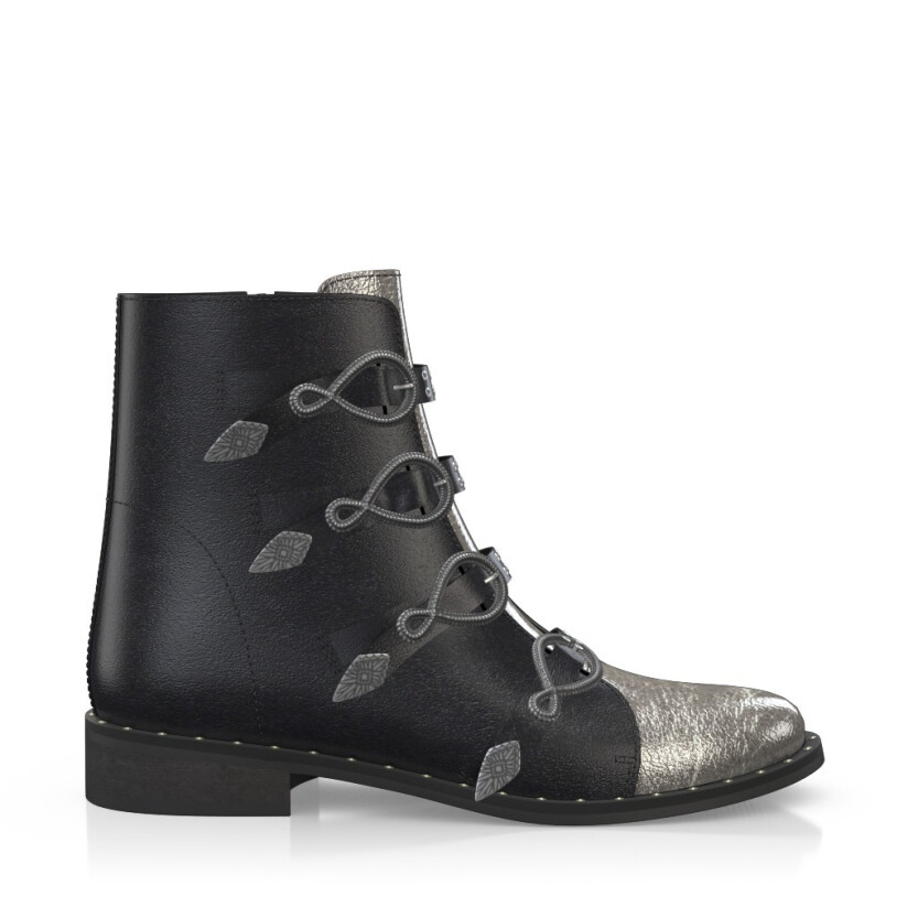 Straps and Metals Ankle Boots 3025