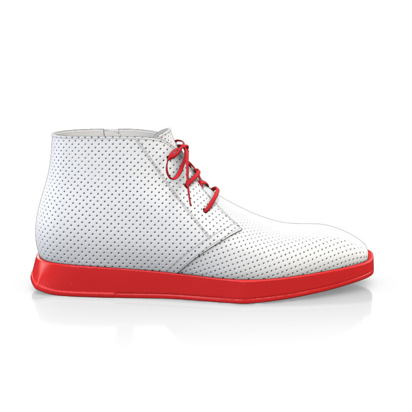 Men`s Square Toe Flat Ankle Boots 18037