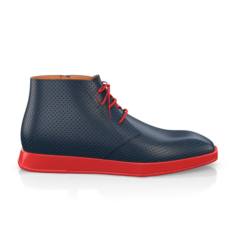 Men`s Square Toe Flat Ankle Boots 18046