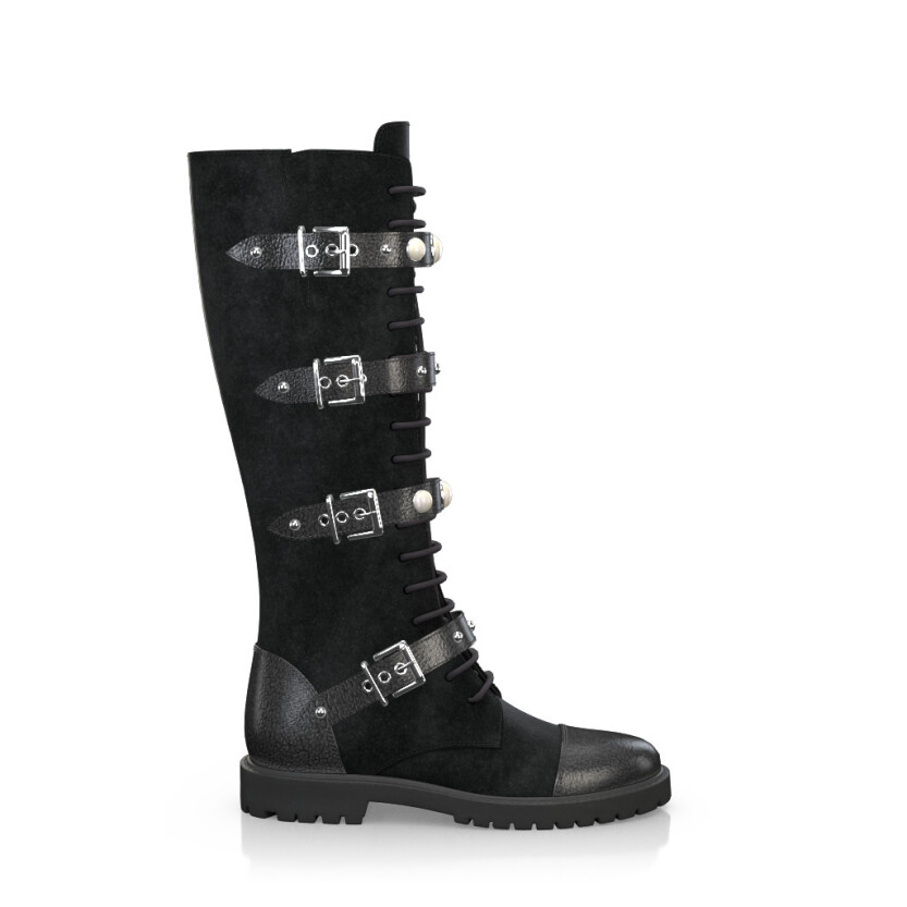 Knee High Lace-Up Boots 3356