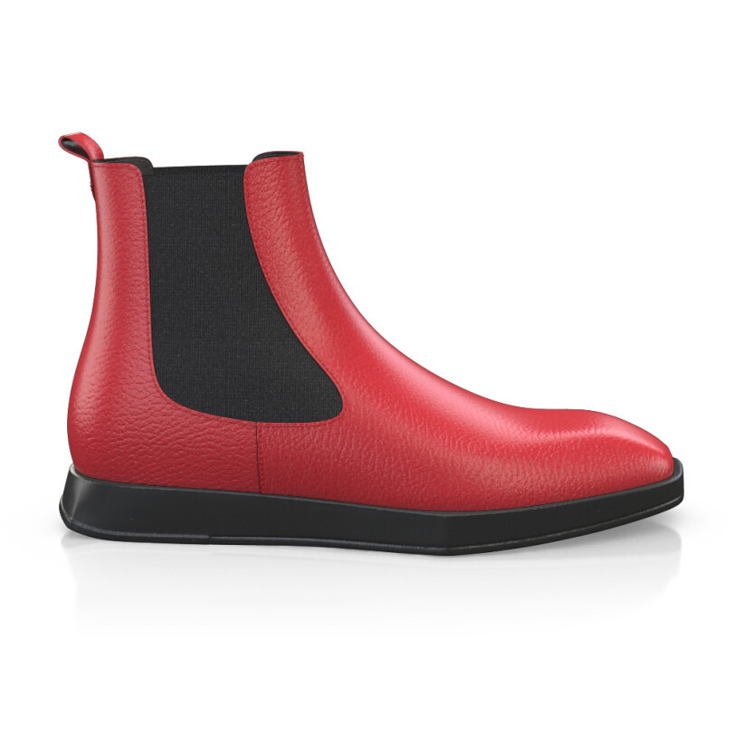 Men`s Square Toe Flat Ankle Boots 21712