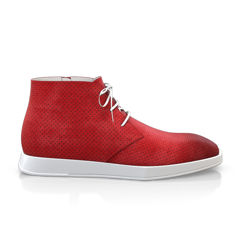 Men`s Square Toe Flat Ankle Boots 21730