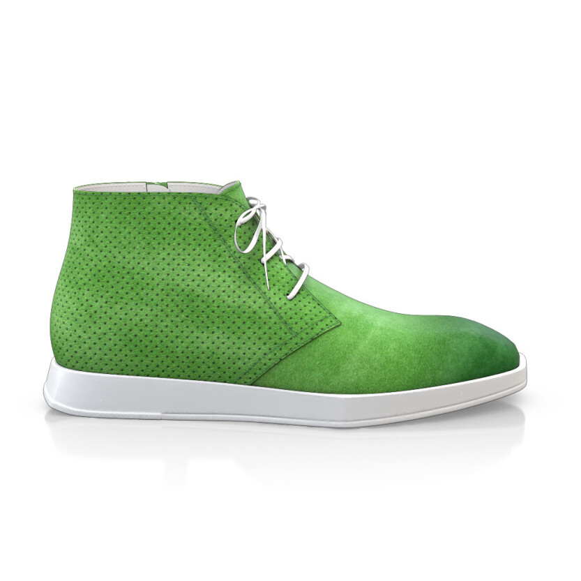Men`s Square Toe Flat Ankle Boots 21733