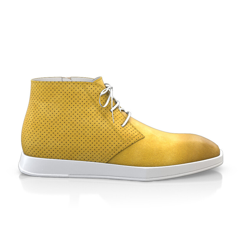 Men`s Square Toe Flat Ankle Boots 21751