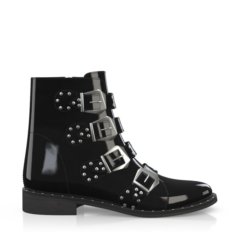Straps and Metals Ankle Boots 3639