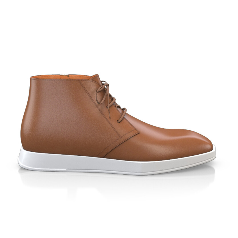 Men`s Square Toe Flat Ankle Boots 22588
