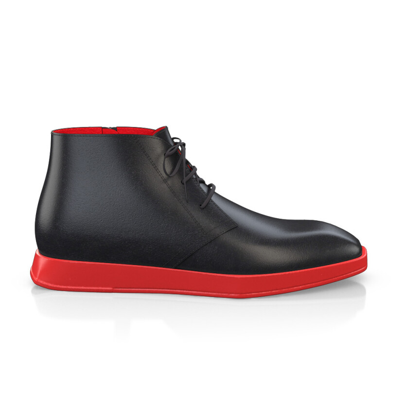 Men`s Square Toe Flat Ankle Boots 22592