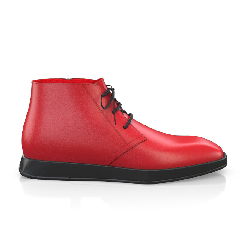 Men`s Square Toe Flat Ankle Boots 22594