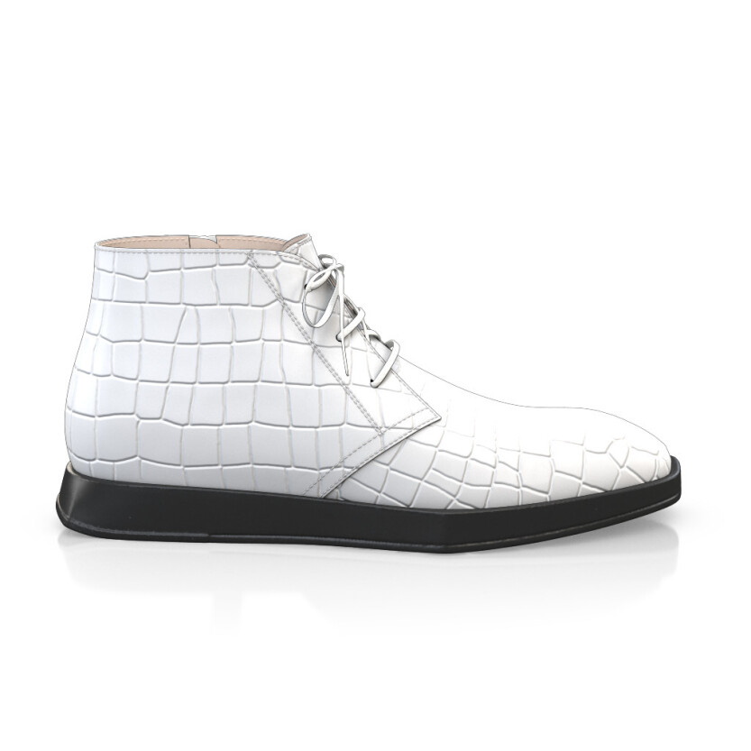 Men`s Square Toe Flat Ankle Boots 22597