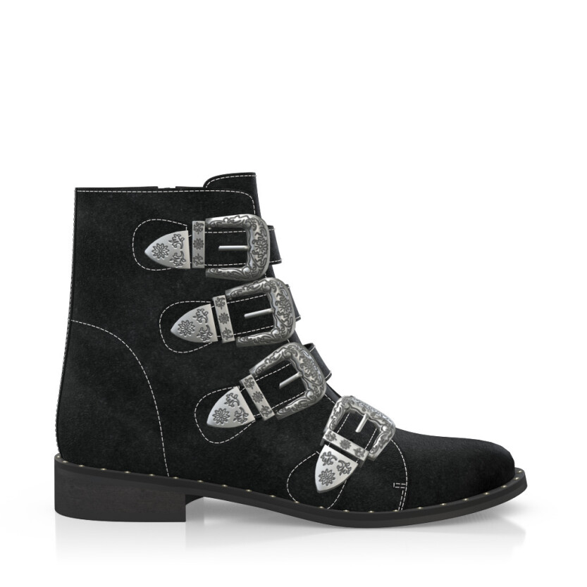 Straps and Metals Ankle Boots 3797