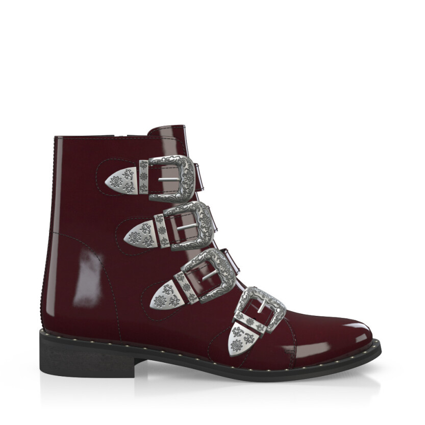 Straps and Metals Ankle Boots 3867