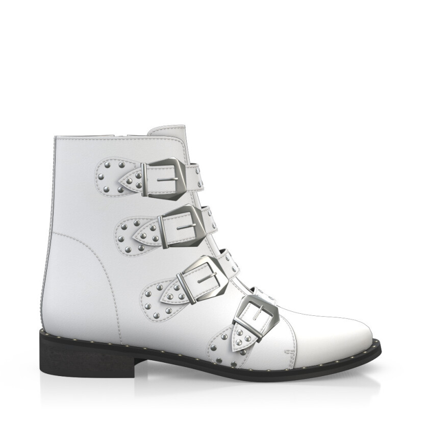 Straps and Metals Ankle Boots 3873