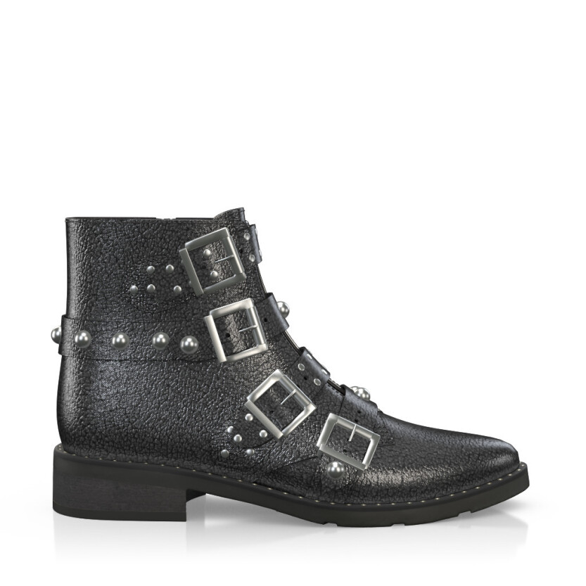Straps and Metals Ankle Boots 3967