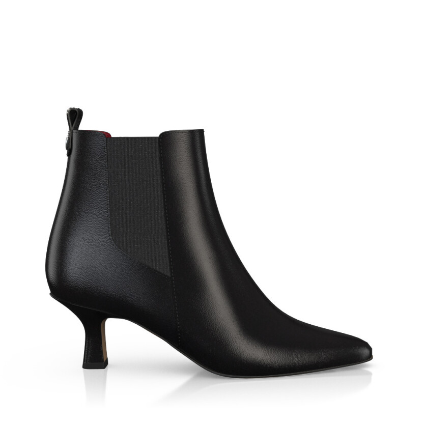 Mid Heel Pointed Toe Ankle Boots 27044