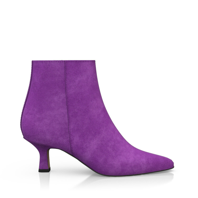 Mid Heel Pointed Toe Ankle Boots 27047