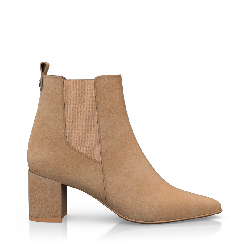 Mid Heel Pointed Toe Ankle Boots 27233