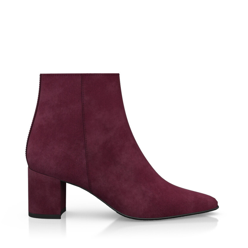 Mid Heel Pointed Toe Ankle Boots 27251