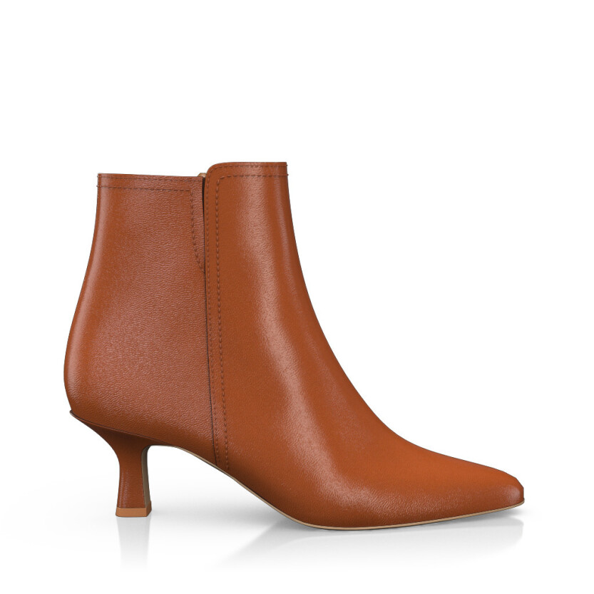 Mid Heel Pointed Toe Ankle Boots 27257