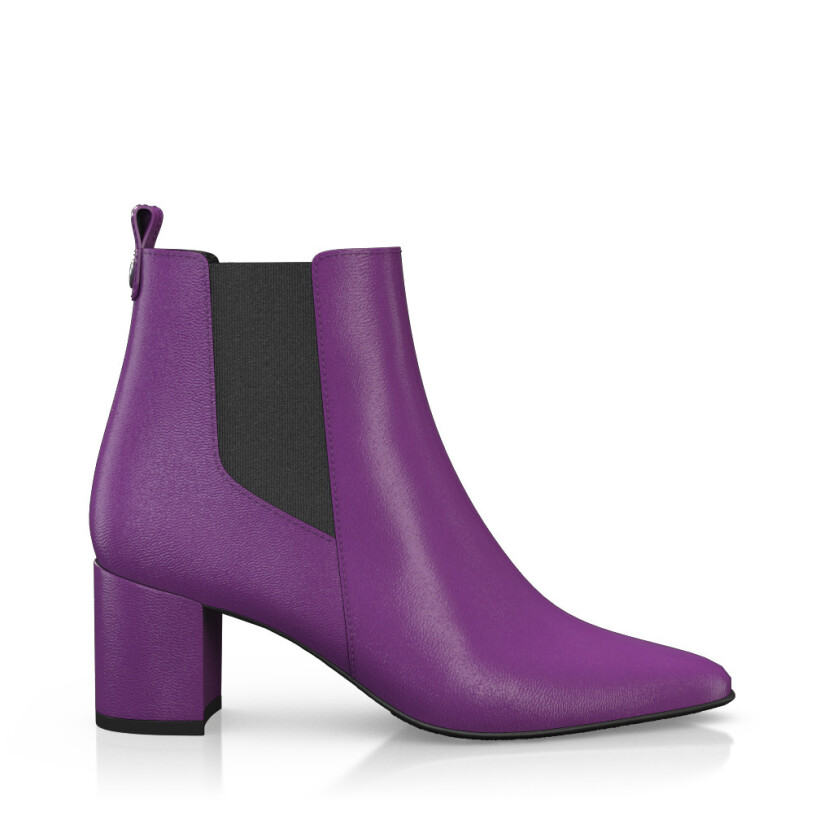 Mid Heel Pointed Toe Ankle Boots 27269