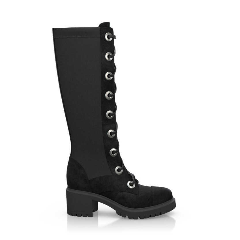 Knee High Lace-Up Boots 4192