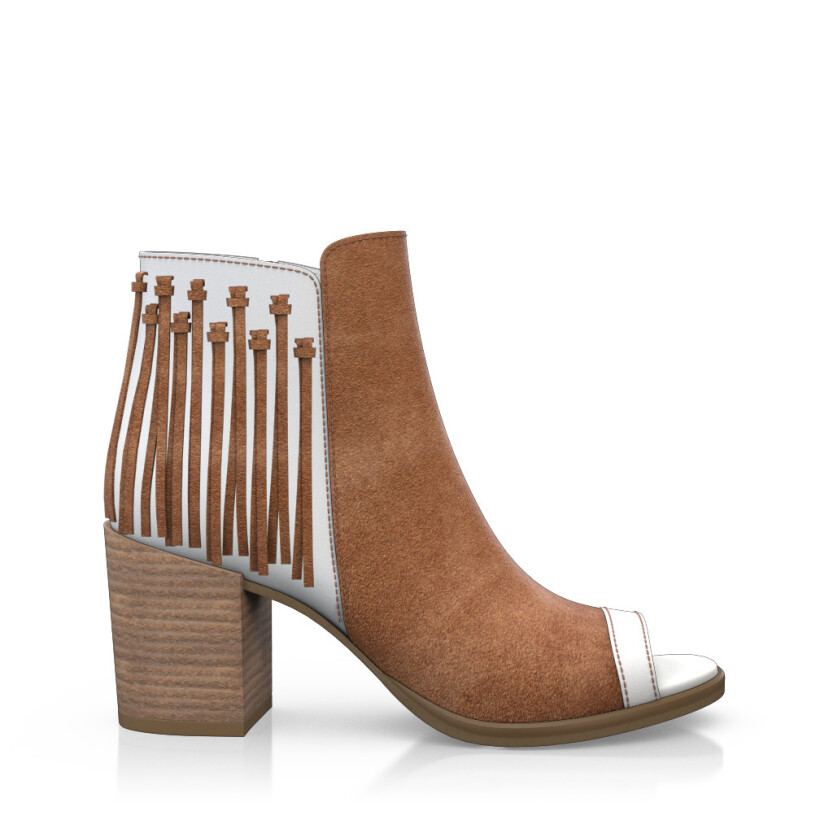 Fringes and Peep-Toe Booties 34295