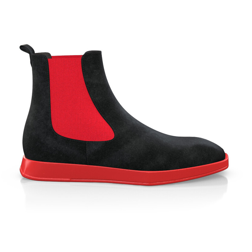 Men`s Square Toe Flat Ankle Boots 39215
