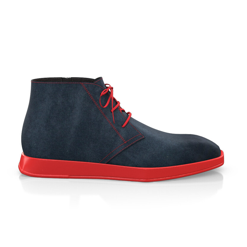 Men`s Square Toe Flat Ankle Boots 39227