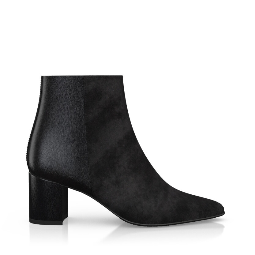 Mid Heel Pointed Toe Ankle Boots 41433