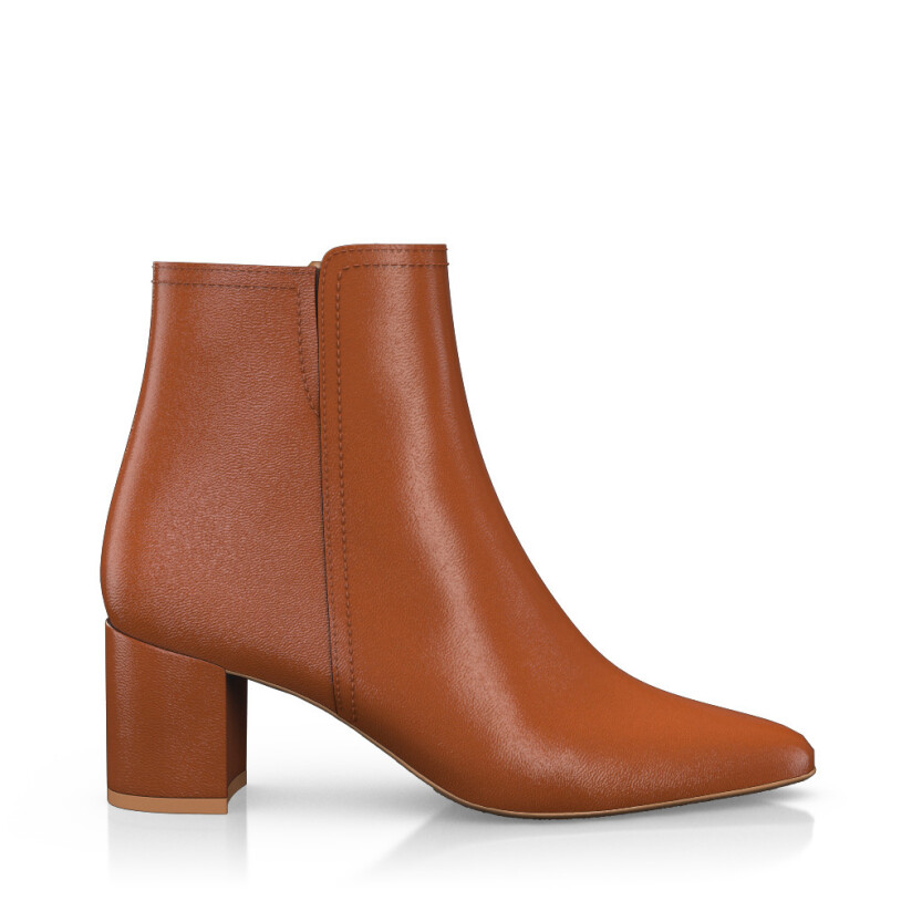 Mid Heel Pointed Toe Ankle Boots 41439