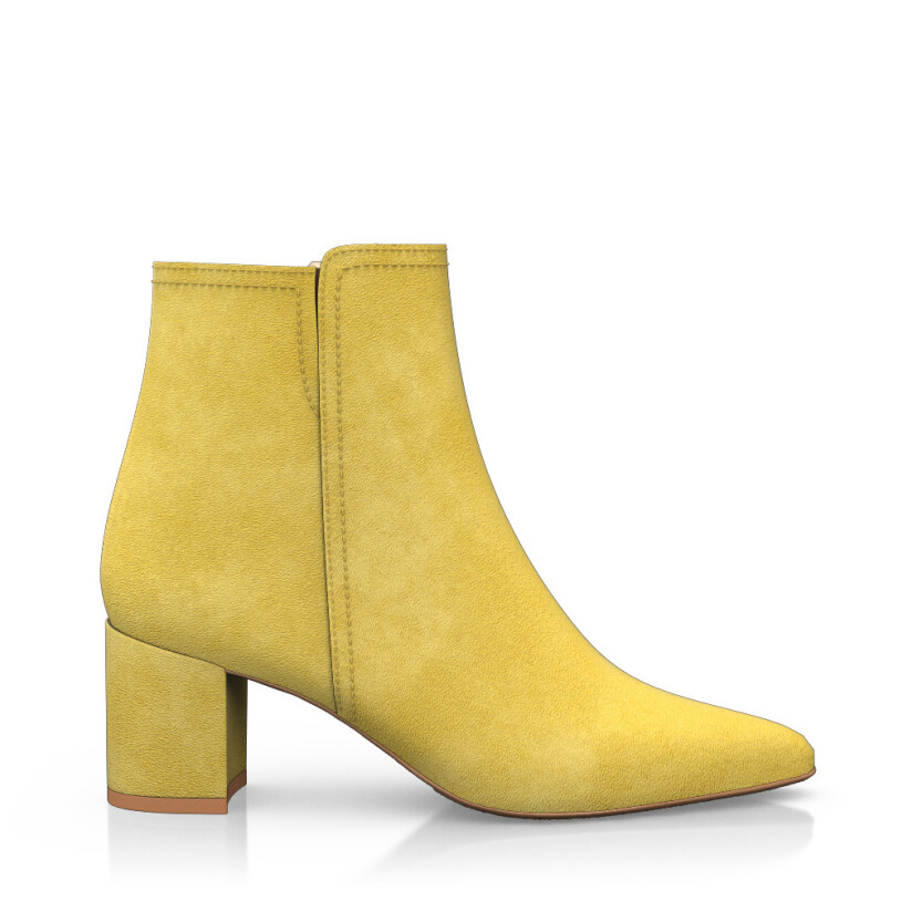 Mid Heel Pointed Toe Ankle Boots 41442