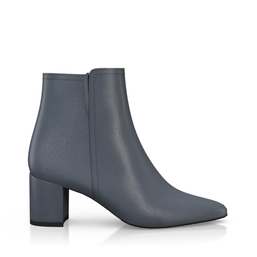 Mid Heel Pointed Toe Ankle Boots 41448