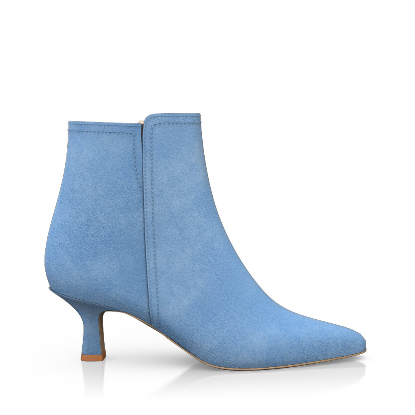 Mid Heel Pointed Toe Ankle Boots 41454