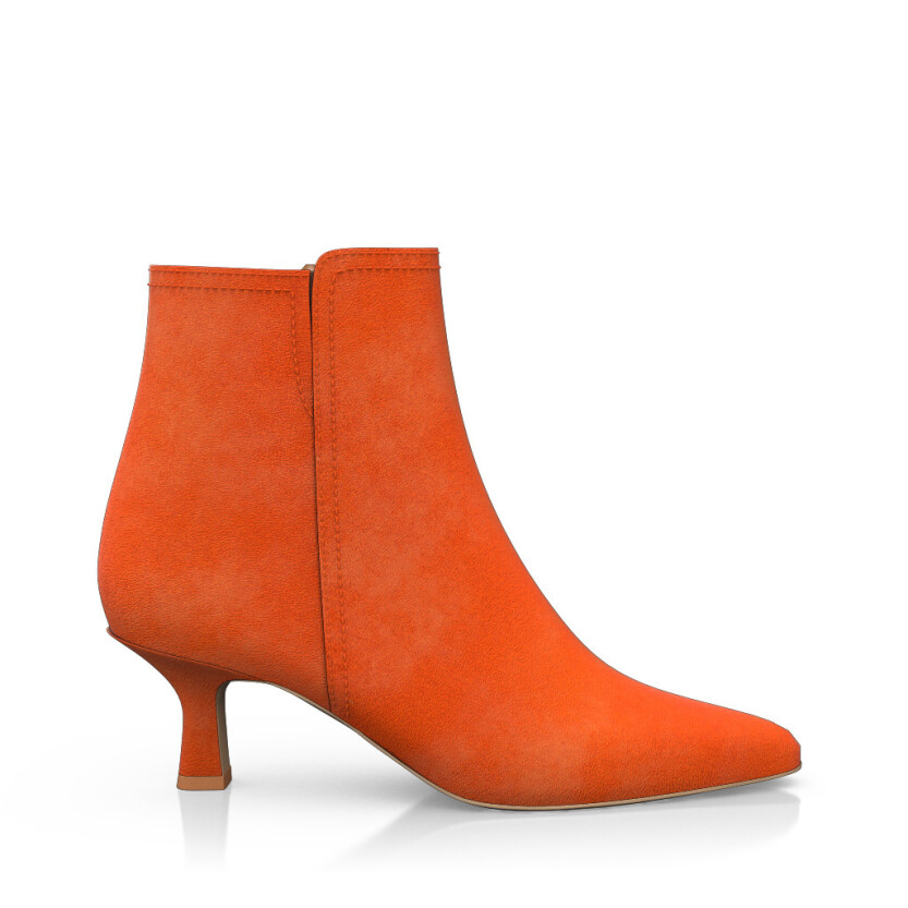 Mid Heel Pointed Toe Ankle Boots 41457