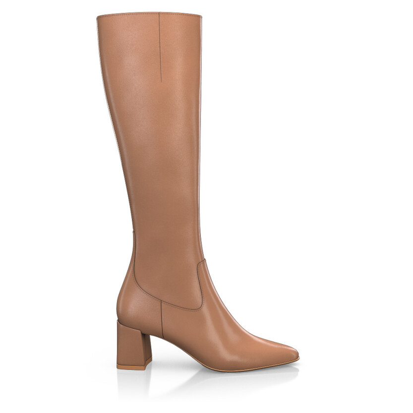 Mid Heel Pointed Toe Boots 42174