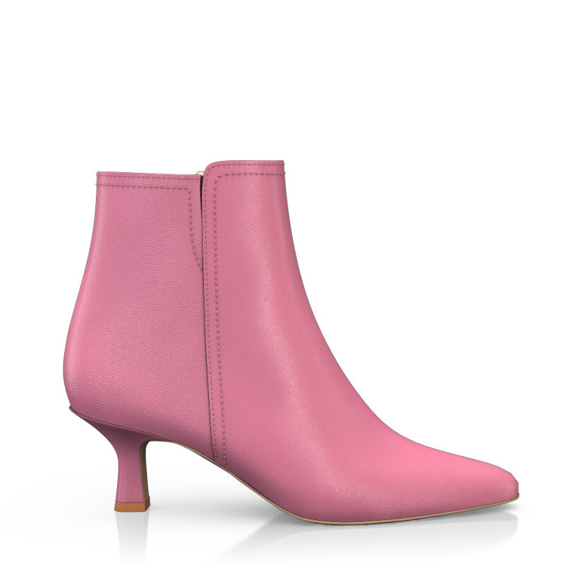 Mid Heel Pointed Toe Ankle Boots 47369