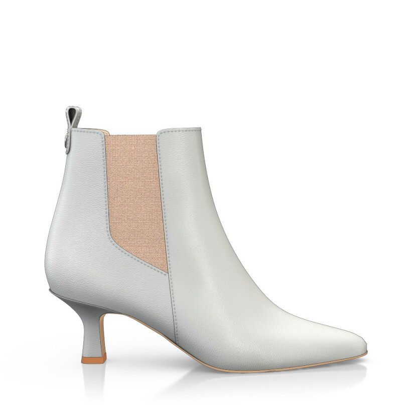 Mid Heel Pointed Toe Ankle Boots 47372