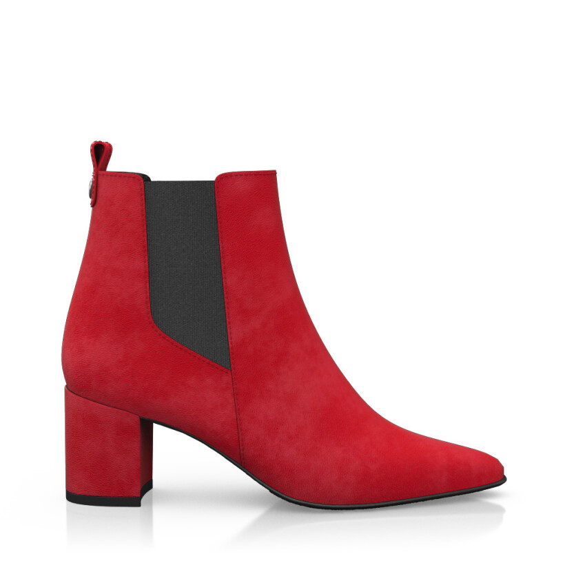 Mid Heel Pointed Toe Ankle Boots 50234