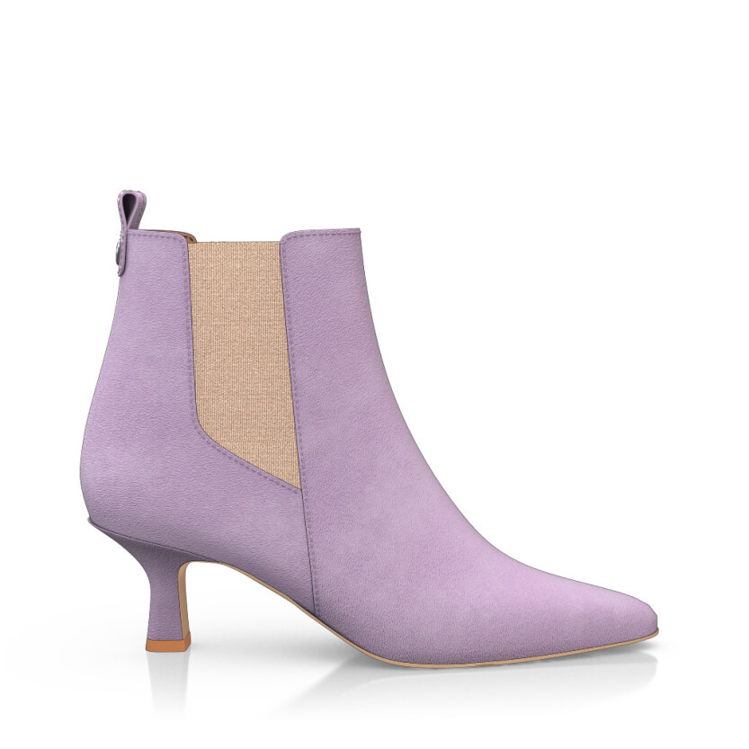 Mid Heel Pointed Toe Ankle Boots 50240