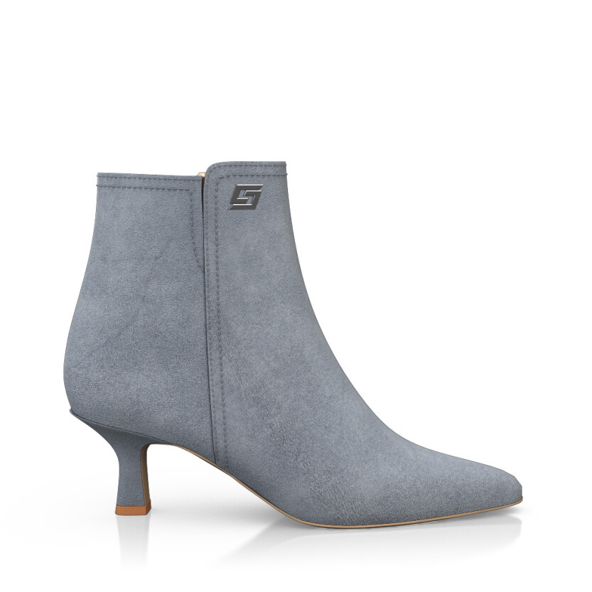 Mid Heel Pointed Toe Ankle Boots 50243