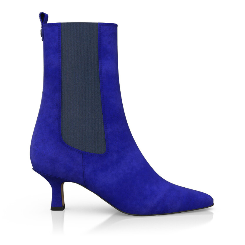 Mid Heel Pointed Toe Ankle Boots 51929