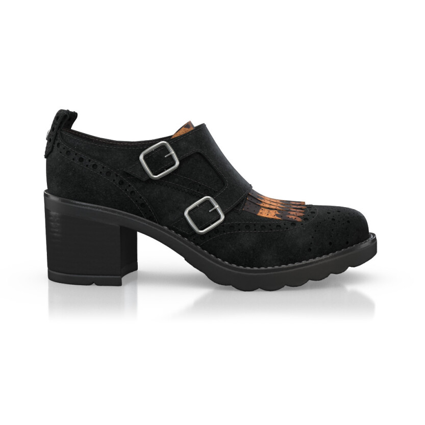 Block Heel Derby Shoes 10997