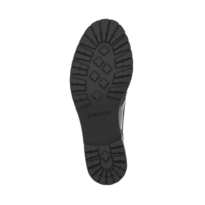 Block Heel Derby Shoes 11054