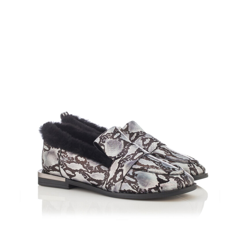 Slip-Ons Giorgia Snake stamped leather Bronze