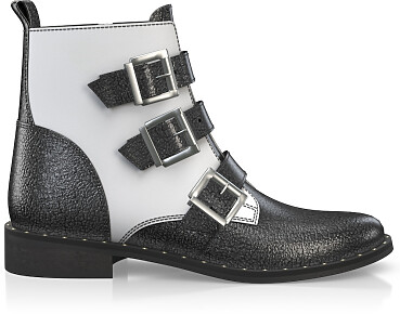 Straps and Metals Ankle Boots 2822
