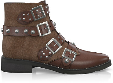 Straps and Metals Ankle Boots 3028