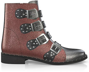 Straps and Metals Ankle Boots 3031